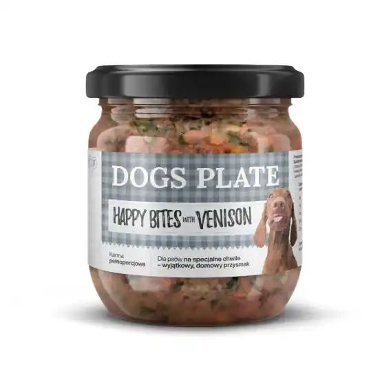 Dogs Plate Happy Bites z sarną - smakowity posiłek dla psa - 380g Zamów teraz